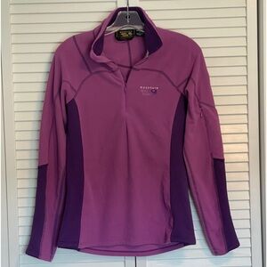 Mountain Hard Wear women’s low pile fleece 1/4 zip, small pink and purple jacket